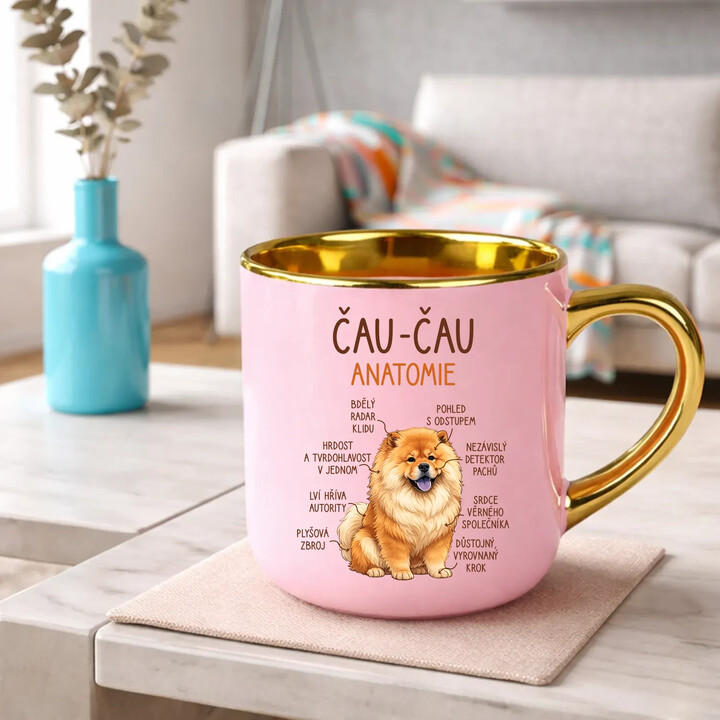 Čau-čau - anatomie - Elegantní hrnek na dárek