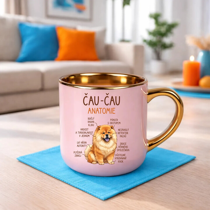 Čau-čau - anatomie - Elegantní hrnek na dárek