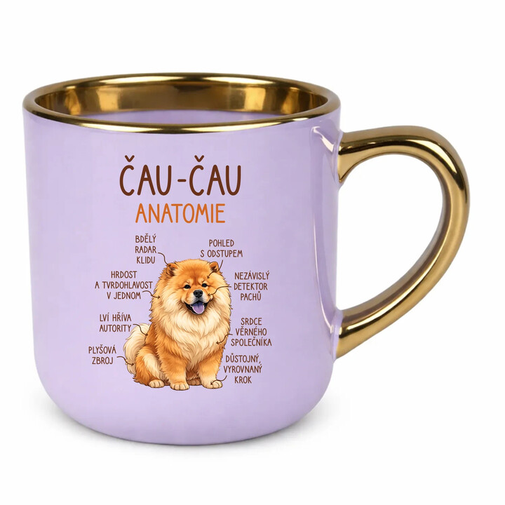Čau-čau - anatomie - Elegantní hrnek na dárek