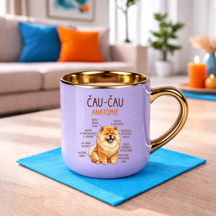 Čau-čau - anatomie - Elegantní hrnek na dárek