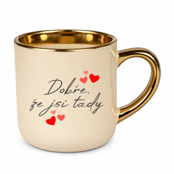 Dobře, že jsi tady – Elegantní hrnek na dárek