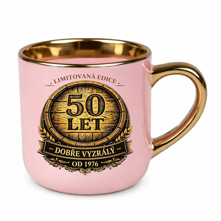 Limitovaná edice 50 let - dobře vyzrálý - od 1976 - Elegantní hrnek na dárek