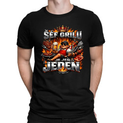 Šéf grilu je jen jeden - pánské tričko s potiskem