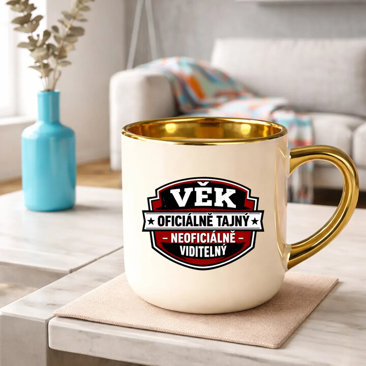 Věk - oficiálně: tajný, neoficiálně: viditelný - Elegantní hrnek na dárek