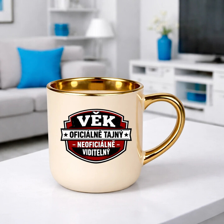 Věk - oficiálně: tajný, neoficiálně: viditelný - Elegantní hrnek na dárek
