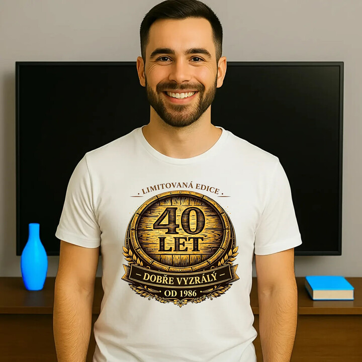 Limitovaná edice 40 let - dobře vyzrálý - od 1986 - pánské tričko s potiskem