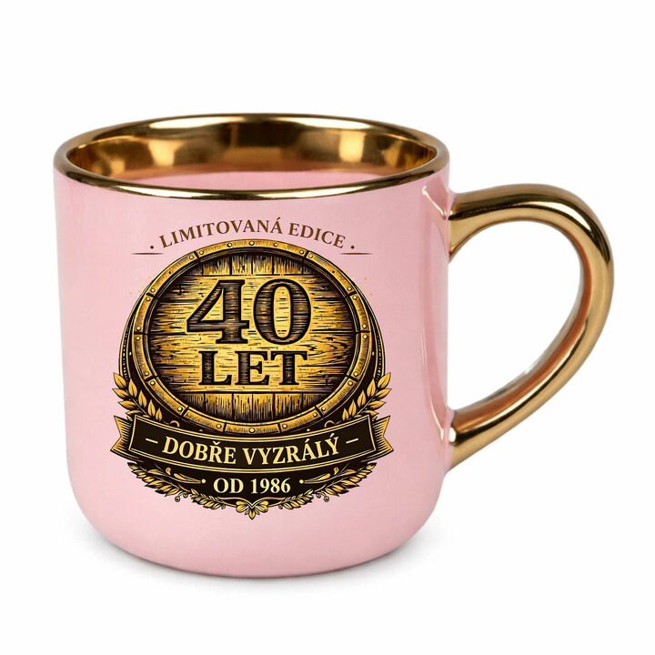 Limitovaná edice 40 let - dobře vyzrálý - od 1986 - Elegantní hrnek na dárek
