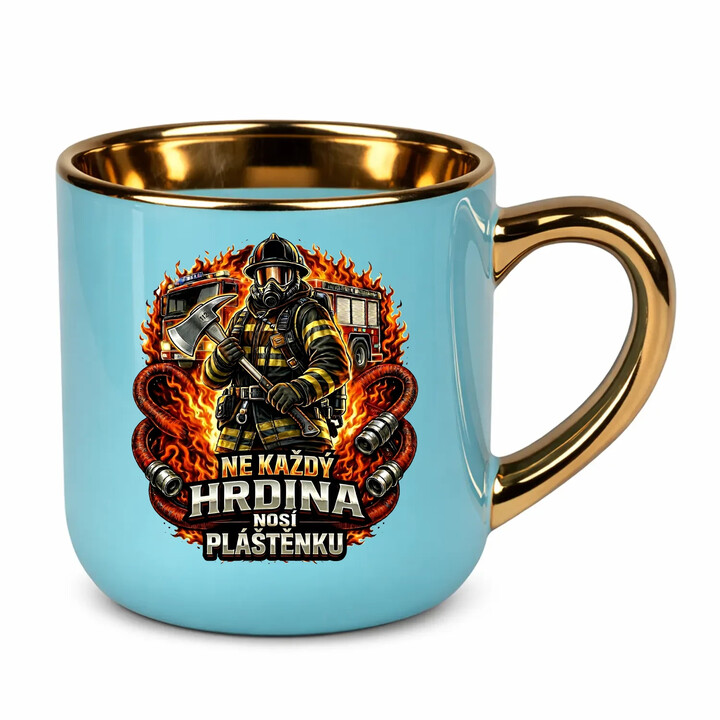 Ne každý hrdina nosí pláštěnku - hasič - Elegantní hrnek na dárek