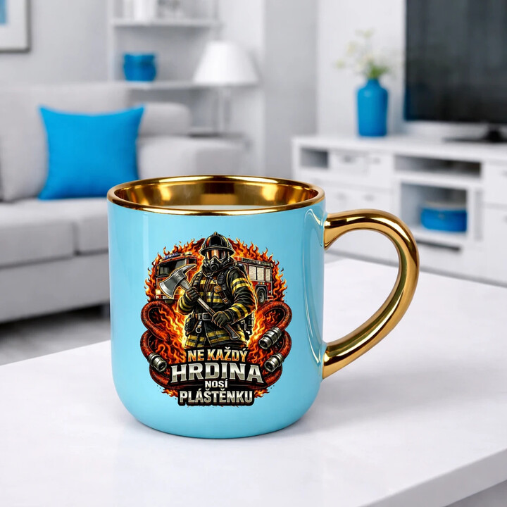 Ne každý hrdina nosí pláštěnku - hasič - Elegantní hrnek na dárek
