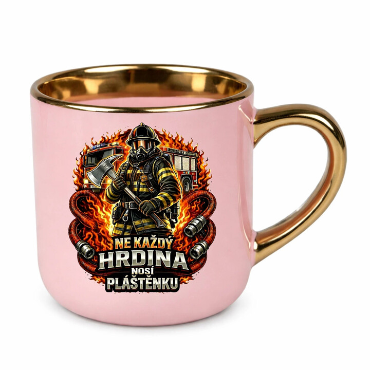Ne každý hrdina nosí pláštěnku - hasič - Elegantní hrnek na dárek