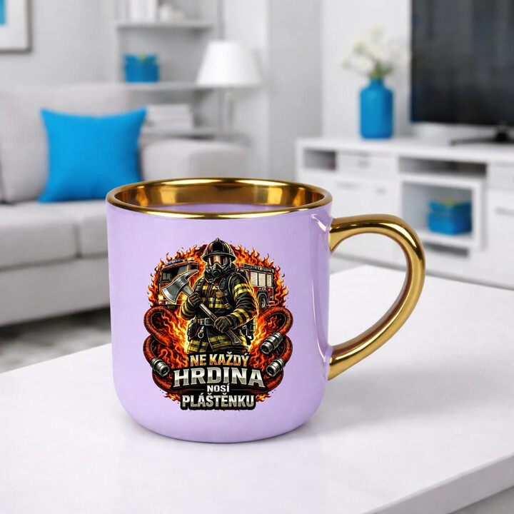 Ne každý hrdina nosí pláštěnku - hasič - Elegantní hrnek na dárek