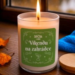 Svíčka s vůní víkendu na zahrádce - vonná svíčka jako dárek