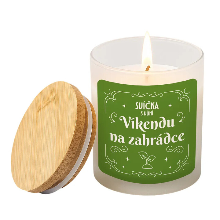 Svíčka s vůní víkendu na zahrádce - vonná svíčka jako dárek