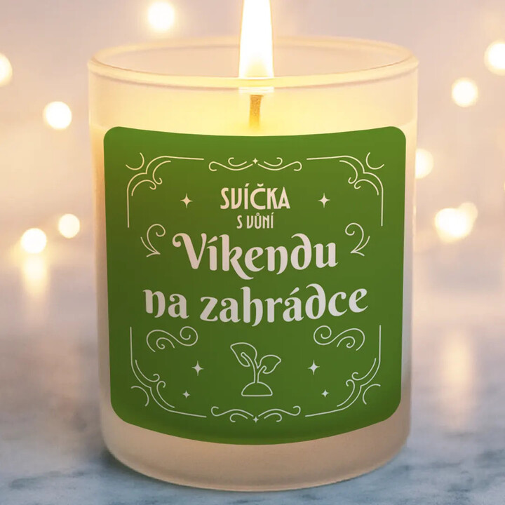 Svíčka s vůní víkendu na zahrádce - vonná svíčka jako dárek