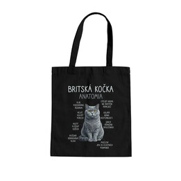 Britská kočka - anatomie - taška s potiskem
