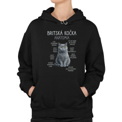 Britská kočka – anatomie - dámská mikina s potiskem