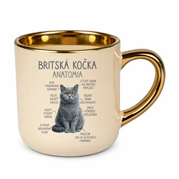 Britská kočka - anatomie - Elegantní hrnek na dárek