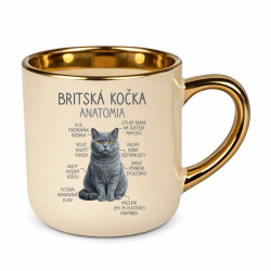 Britská kočka – anatomie – Elegantní hrnek na dárek