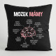 Mozek mámy - černý polštář s potiskem