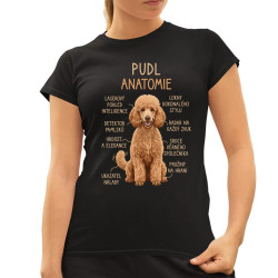 Pudl – anatomie  - dámské tričko s potiskem