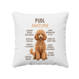 Pudl – anatomie - polštář s potiskem