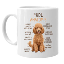 Pudl – anatomie - hrnek s potiskem