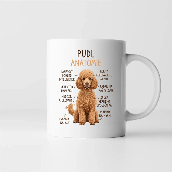 Pudl - anatomie - hrnek s potiskem