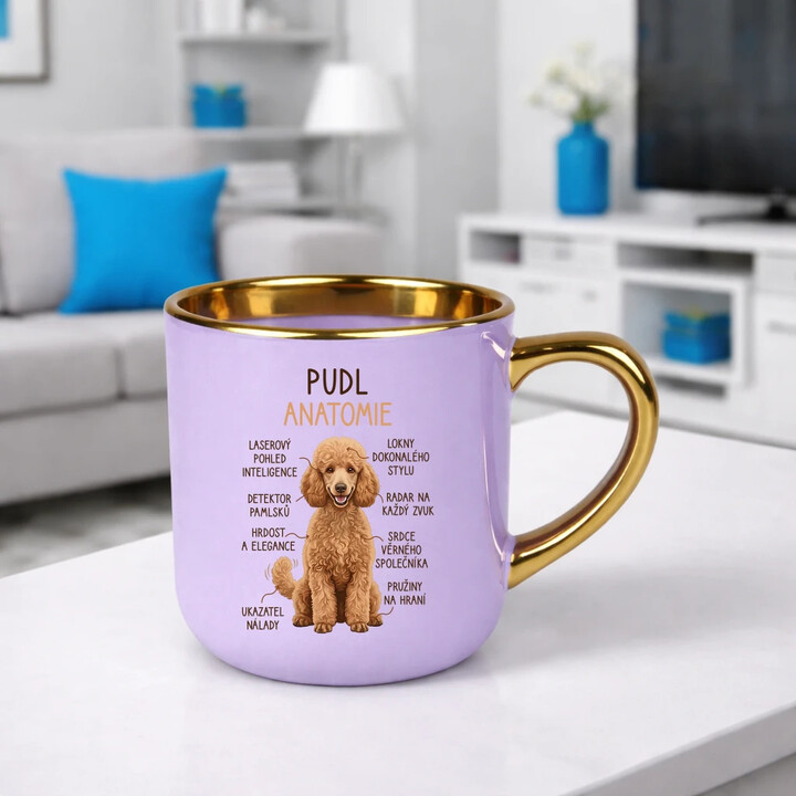 Pudl - anatomie - Elegantní hrnek na dárek