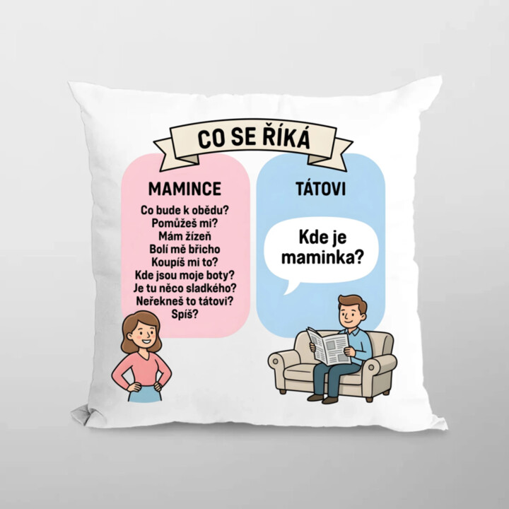 Co se říká mamince - polštář s potiskem