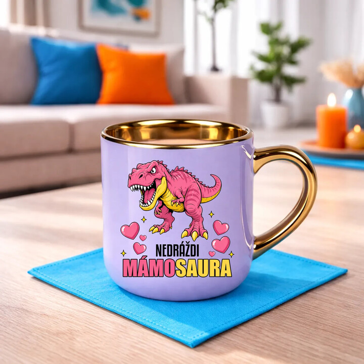 Nedráždi mámosaura - Elegantní hrnek na dárek