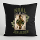 Král je jen jeden - černý polštář s potiskem