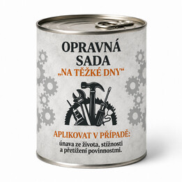 Opravná sada - Zabalte to do plechovky a překvapte ještě před rozbalením!