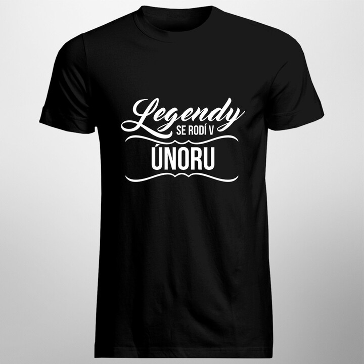 Legendy se rodí v únoru - pánské tričko s potiskem
