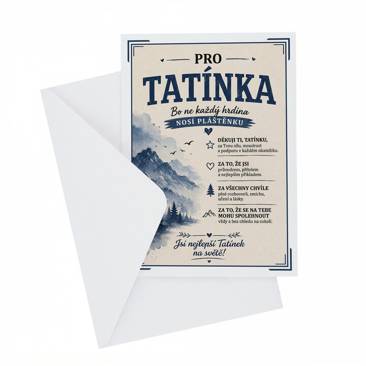 Táta hrdina - blahopřání k dárku