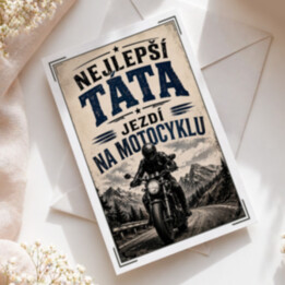 Nejlepší táta jezdí na motocyklu - blahopřání k dárku