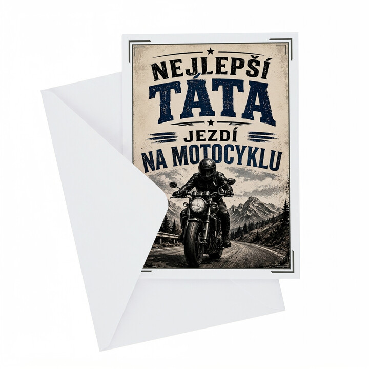 Nejlepší táta jezdí na motocyklu - blahopřání k dárku