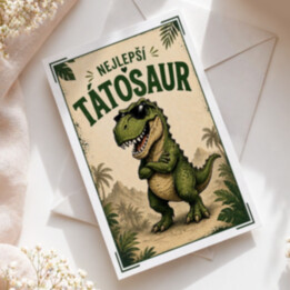 Nejlepší tátosaur - blahopřání k dárku