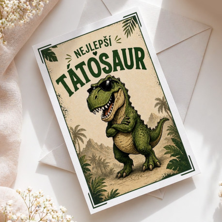 Nejlepší tátosaur - blahopřání k dárku