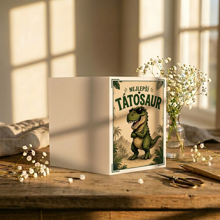Nejlepší tátosaur - blahopřání k dárku