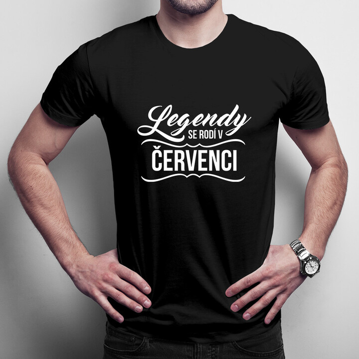 Legendy se rodí v červenci - pánské tričko s potiskem