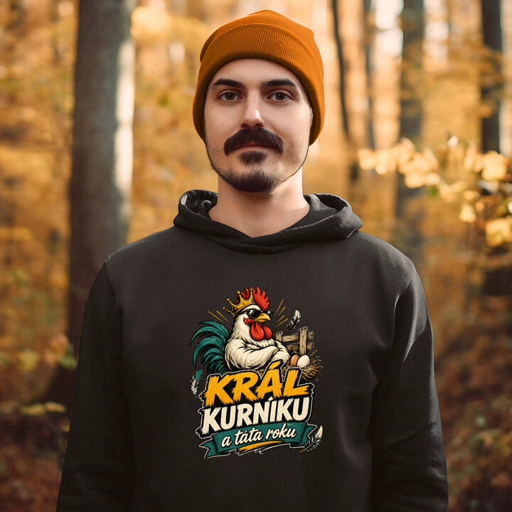 Král kurníku a táta roku - pánská mikina s potiskem
