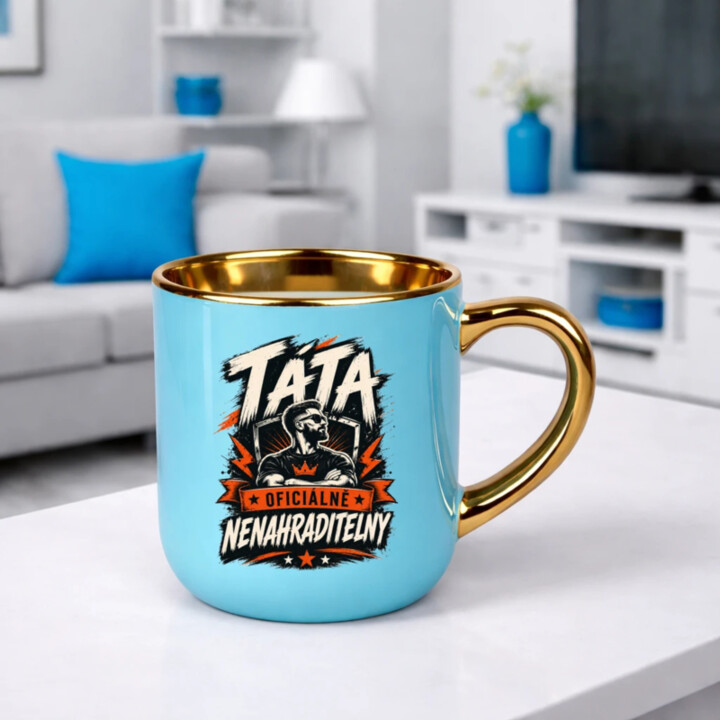 Táta – oficiálně nenahraditelný – Elegantní hrnek na dárek