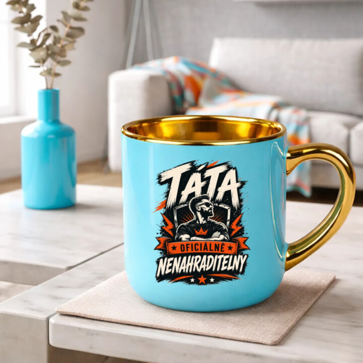 Táta – oficiálně nenahraditelný – Elegantní hrnek na dárek