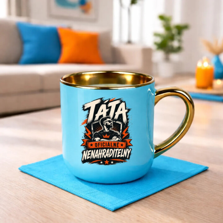 Táta – oficiálně nenahraditelný – Elegantní hrnek na dárek