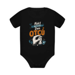 Náš první Den otců - dětské body s potiskem