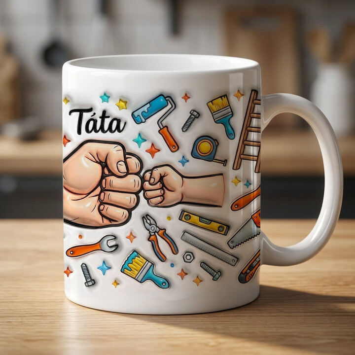 Táta, který umí všechno + 1 pěst - hrnek s potiskem