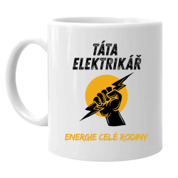 Táta elektrikář. Energie celé rodiny - hrnek s potiskem
