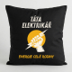 Táta elektrikář. Energie celé rodiny - černý polštář s potiskem