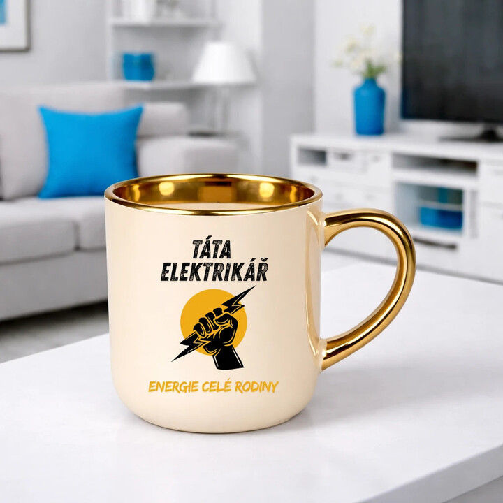 Táta elektrikář. Energie celé rodiny - Elegantní hrnek na dárek