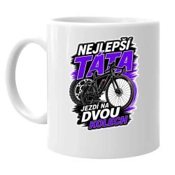 Nejlepší táta jezdí na dvou kolech - hrnek s potiskem